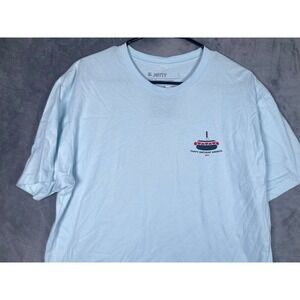 NWT Jetty Hot Dog Mens Large T Shirt Blue Happy Birthday America 4th of July